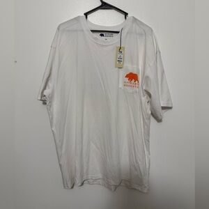 Onward Reserve Clemson University White Tee with Orange Bear Logo